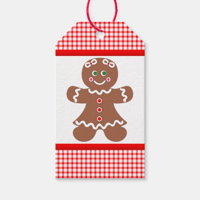 Gingerbread Girl Christmas Geschenkanhänger (Vorderseite)