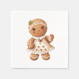 Gingerbread Girl Cookie Party Napkins Serviette