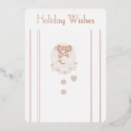 "Gingerbread Girl" Flat Foil Holiday Card Folien Feiertagskarte