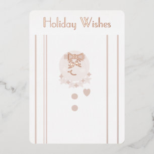 "Gingerbread Girl" Flat Foil Holiday Card Folien Feiertagskarte