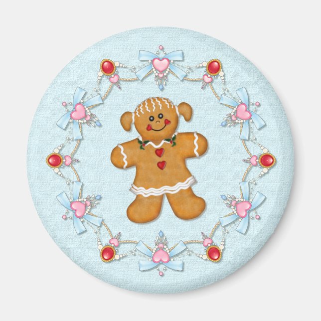 Gingerbread Girl Magnet (Vorne)