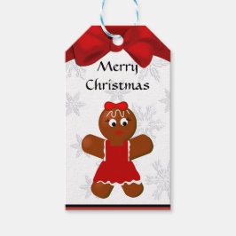 Gingerbread Girl Weihnachtsgeschenk Tag Geschenkanhänger