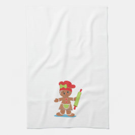 Gingerbread Girl Weihnachtshandtuch Handtuch