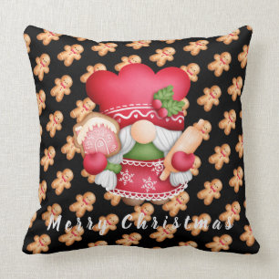 Gingerbread Gnome Anpassen von Text und Farbe 20"X Kissen