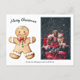 Gingerbread Greetings Foto Feiertagspostkarte