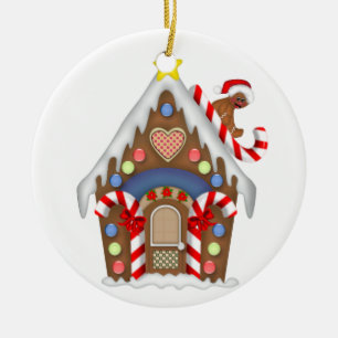 Gingerbread-Haus  Keramik Ornament