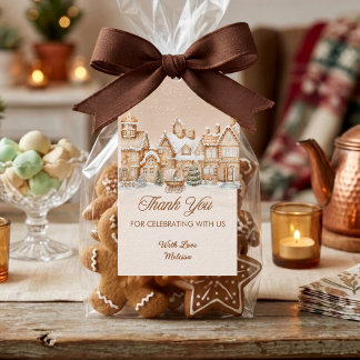 Gingerbread-Haus Winterdorf Danke    Geschenkanhänger