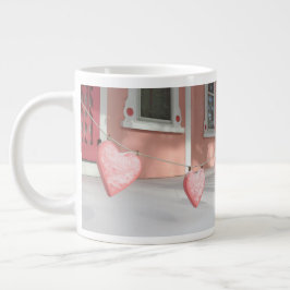 Gingerbread Hearts in Snow - Martha's Vineyard Jumbo-Tasse