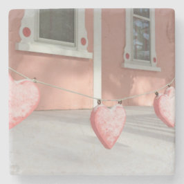 Gingerbread Hearts in Snow - Martha's Vineyard Steinuntersetzer