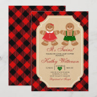 Gingerbread Holiday Es ist Twins Baby Dusche