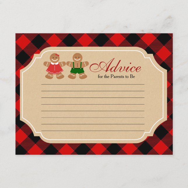 Gingerbread Holiday Gender Revevice Card Begleitkarte (Vorderseite)