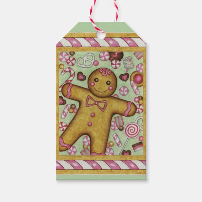 Gingerbread Holiday-Geschenketiketts Geschenkanhänger (Vorderseite)