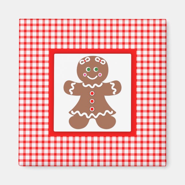 Gingerbread Holiday Girl Magnet (Vorne)
