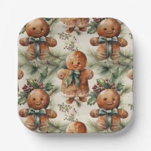 Gingerbread Holiday Pappteller