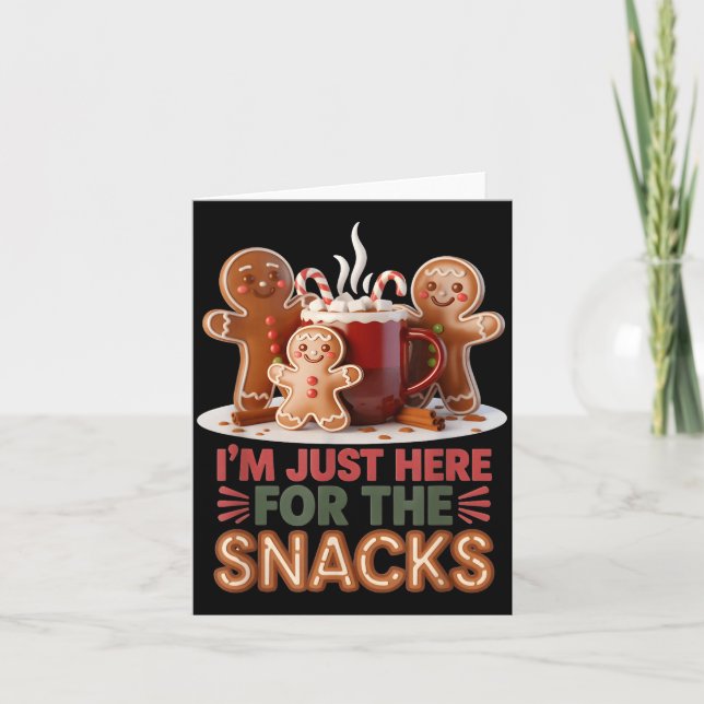 Gingerbread Holiday Snacks Funny Christmas  Karte (Vorderseite)