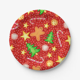 Gingerbread Holiday Sweets Christmas Paper Plate Pappteller