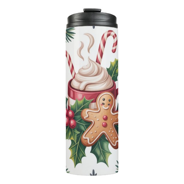 Gingerbread & Holly Delight Thermosbecher (Vorderseite)