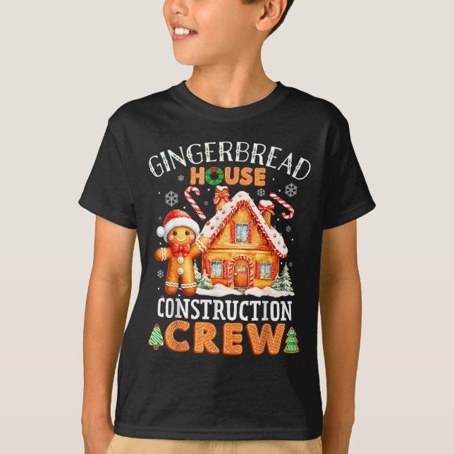 Gingerbread House Construction Crew Decorating Bak T-Shirt (Vorderseite)