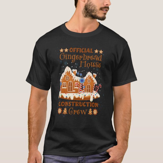 Gingerbread House Construction Crew Gingerbread T-Shirt (Vorderseite)