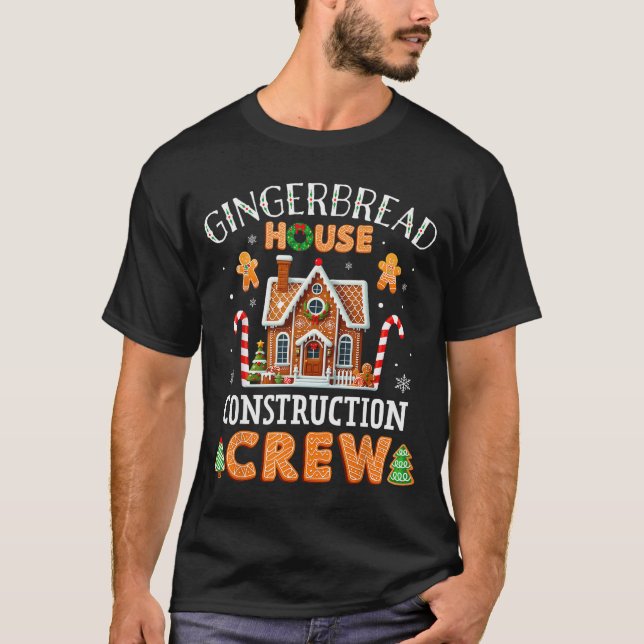 Gingerbread House Construction Crew Kids Men Women T-Shirt (Vorderseite)