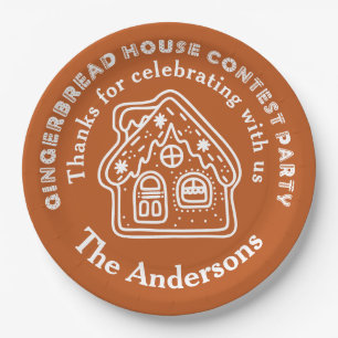 Gingerbread House Contest Party Vielen Dank Pappteller