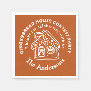 Gingerbread House Contest Party Vielen Dank Serviette