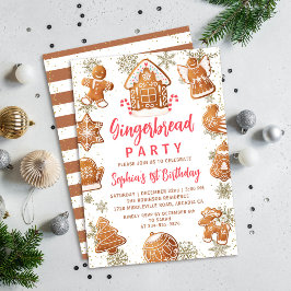 Gingerbread House Cookie Decoration Geburtstagsinf Einladung