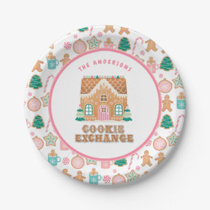 Gingerbread House   Cookie Exchange Personalisiert Pappteller