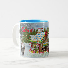 GINGERBREAD HOUSE CUSTOM TASSE MIT 2 Tonen KAFFEE