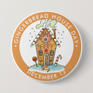 Gingerbread House Day, Candy House Button