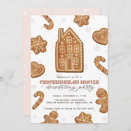 Gingerbread House Decorating Party Christmas Einladung