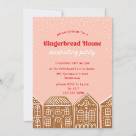 Gingerbread House Decoration Party Einladung