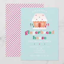 Gingerbread House Decoration Party Einladung