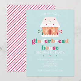 Gingerbread House Decoration Party Einladung