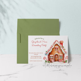 Gingerbread House Decoration Party Einladung
