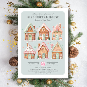 Gingerbread House Decoration Party Einladung