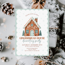Gingerbread House Decoration Party Einladung