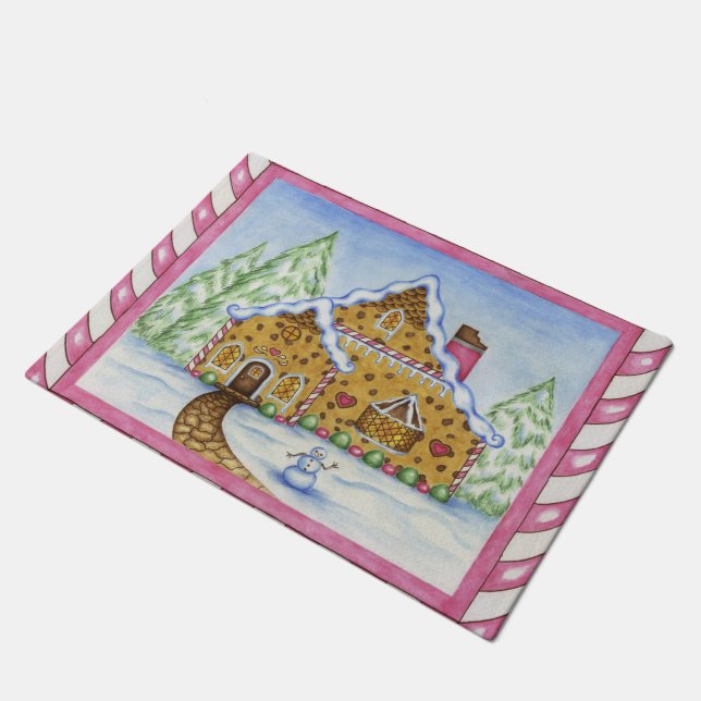 Gingerbread House Doormat Fußmatte (Schrägansicht)