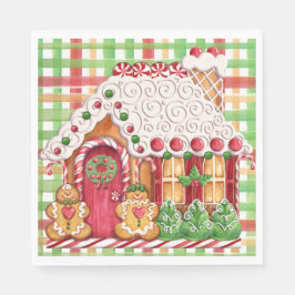 Gingerbread House Gingerbread Familie Napkin Serviette