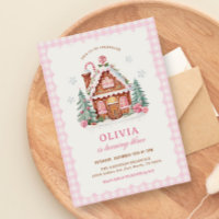 Gingerbread House Girl Geburtstagsparty Einladung