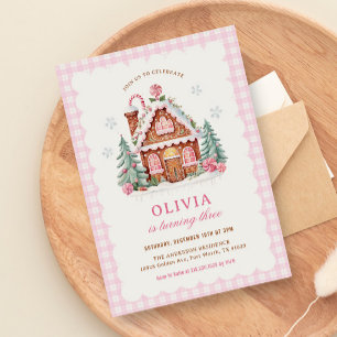 Gingerbread House Girl Geburtstagsparty Einladung