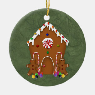 Gingerbread House Keramik Ornament