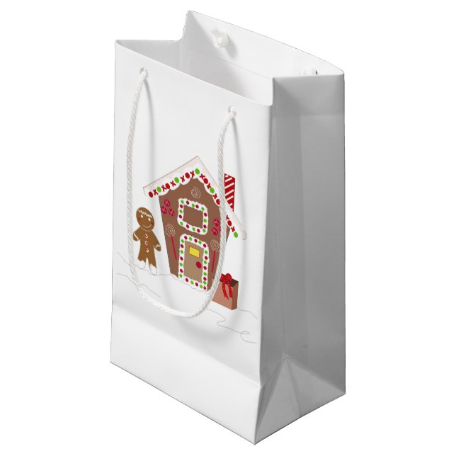 Gingerbread House Kleine Geschenktüte (Vorderseite Schrägansicht)
