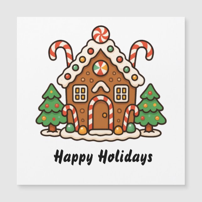 Gingerbread House Magnetic Card Magnetkarte (Vorderseite)