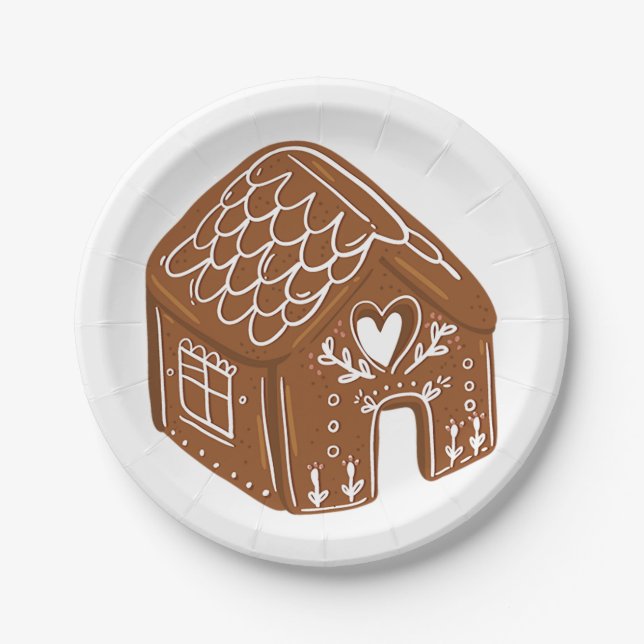 Gingerbread House Pappteller (Vorderseite)