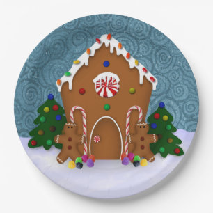 Gingerbread House Pappteller