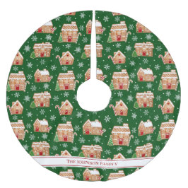 Gingerbread House Polyester Weihnachtsbaumdecke