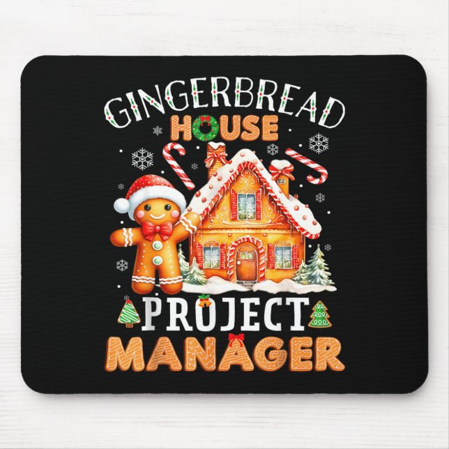 Gingerbread House Project Manager Decorating Bakin Mousepad (Vorne)