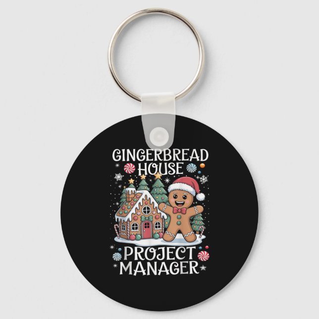 Gingerbread House Projektleiter Dekorieren von Bak Schlüsselanhänger (Vorderseite)