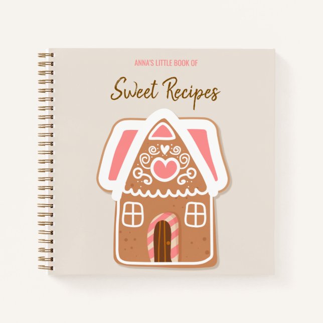 Gingerbread House Recipe Notebook Notizbuch (Vorderseite)